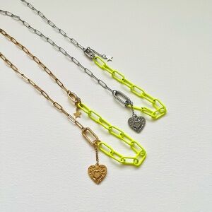 Modular Two tone silver gold mixed metal stainless steel chain with clasps